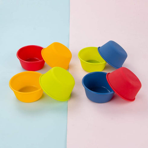 Webake Silicone Cupcake Baking Cups Set of 8, Air Fryer Muffin Pan Jumbo Muffin Liners Reusable Large Individual Muffin Tin, 3.5 Inch Mini Cake Pa...