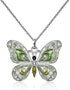 Fashion Rhinestone Butterfly Alloy Necklaces Pendant Personality Sweater Chain for Women...