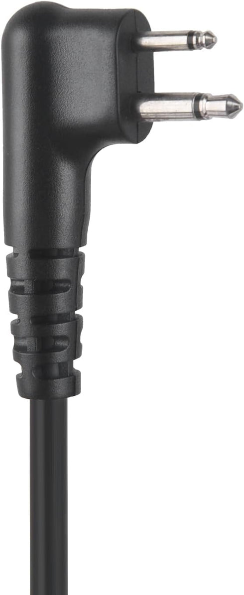 2 Pin Ptt Mic Earpiece Two Way Radio Headset for Motorola Walkie Talkie(Black,Wired)...