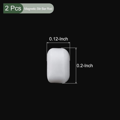 YOKIVE 2 Pcs Magnetic Stir Bar, PTFE Coated Cylinder Type Stirrer | Great for Lab Liquid Solution Stirring Mixing(White, 0.2 x 0.12-Inch)...