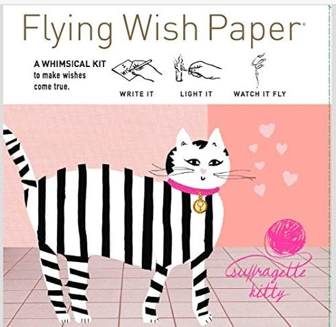Flying Wish Paper - Write it., Light it, & Watch it Fly - SUFFRAGETTE KITTY - 5" x 5" - Mini Kits...
