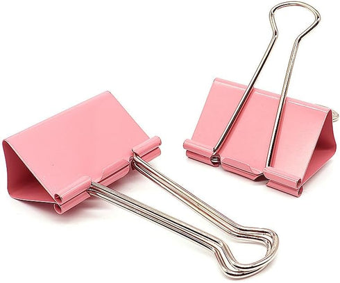 Extra Large Binder Clips, 2 Inch / 51mm, Big Paper Clamps for Office and School Supplies (Pink)...
