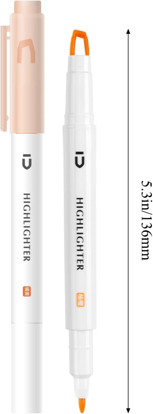 M&G 6 Pcs Cute Dual Tip Highlighters, Rainbow Color No Bleed Dry Quick Chisel Tip Highlighters, Perfect for School,Office, Bible, Notes (Rainbow)...