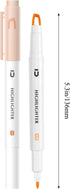 M&G 6 Pcs Cute Dual Tip Highlighters, Rainbow Color No Bleed Dry Quick Chisel Tip Highlighters, Perfect for School,Office, Bible, Notes (Rainbow)...