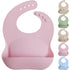 MIGHTY MONKEY Extra Deep Pocket Waterproof Silicone Feeding Baby and Toddler Bib, BPA Free Bibs for Boy, Girl, Adjustable Mess Free Eating and Dri...