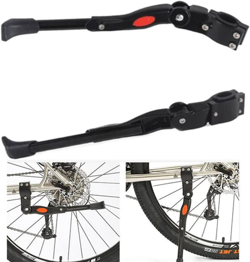 Aluminium Alloy Adjustable Bicycle Kickstand, Side Rear Kick Stand for 22" 24" 26" Tire Cycling Mountain Bike and Road Road with 4 mm 5 mm Hexagon...