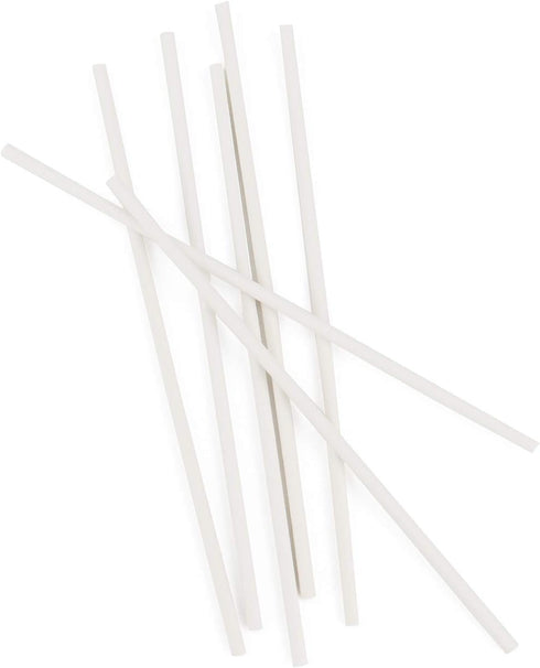 100Pcs 6 Inch Cake Pop Sticks, White Paper Lollipop Sticks, Paper Treat Sticks for Cookies, Candy, Chocolate, Cake Topper...