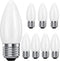 E26 LED Candelabra,4W Vintage 40 Watt Equivalent Edison Style, C32 Frosted Glass Flame Shape,2700K Warm Soft White 400LM,Dimmable LED Candle Bulbs...