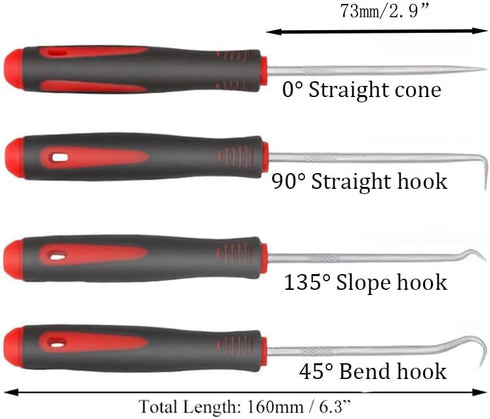 Ordinary 4-Piece Set,Oil Seal Hook, Pull Out The Hook, Oil Seal Screwdriver? Pull Out The Hook and Remove? for Automotive, Electronics, Daily Home...