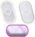 AFUNTA DIY Oval Resin Tray Mold, 2 Pcs Flexible Plate Dish Molds, Epoxy Casting Mold for Jewelry Makeup Storage, Table Home Decoration...