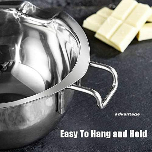 1000ML Double Boiler Pot Set Stainless Steel Melting Pot For Chocolate, Candle and Candy Making (34oz)...