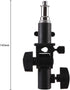 WELLMAKING 2PCS U Shape Tilt Adapter Swivel Mount Umbrella Holder Light Stand with Standard 1/4 to 3/8 inch Metal Male Screw Adapter Spigot Stud f...