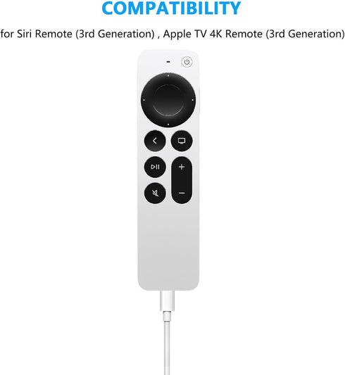 Wall Charger Compatible for Apple TV Remote (3rd) (Not for 1st 2nd), Airpods Pro 2nd Gen Charger USB C to USB Cable for Siri Remote (3rd Generatio...