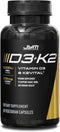 JYM D3 + K2 with 5000iu D3 & 100mcg of Vitamin K2 as MK-7, Bone, Cardiovascular + Immune Health for Men & Women, Softgel...