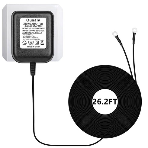 24 Volt 500MA Transformer C Wire Adapter Doorbell Transformer Competible with 16-24Volt All Versions of Ring Doorbell and Thermostat for Nest Ecob...