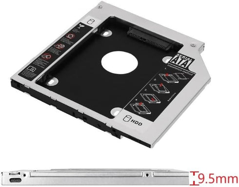 Universal 9.5mm SATA 2nd Hard Drive HDD SSD Optical Bay Caddy Frame Tray for Acer Aspire V3-472p V3-572p V3-572g V3-572pg V5-471 v5-571p v5-571g...
