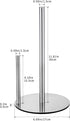 Paper Towel Holder Countertop, Kitchen Paper Towel Holder Stand Stainless Steel Tissue Roll Holder for Kitchen Organize, Standing Paper Roll Dispe...