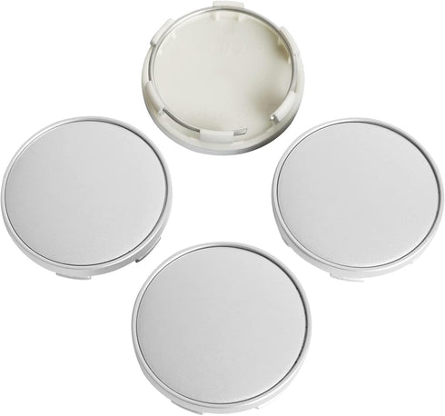 KitsPro 2.2Inch 56MM Wheel Center Caps, Pack of 4 (Silver, Outer 56MM, Inner 53MM)...