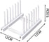 White Plate Organizer for Cabinet 4 Pack, Plstic Plate Rack Stand Keep Dry for Dish, Bowl, Bakeware, Serving Tray and More, Plate Holder for Cabin...