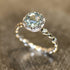 925 Silver Women's Ring Round Gem Sapphire Topaz Zircon Single Stone Engagement Wedding Anniversary Ring Bridal Gift Cozy Ring...