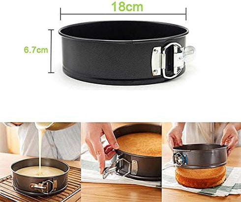 7 inch Springform interlocking and leak-proof seal carbon Cake Springform Pan...