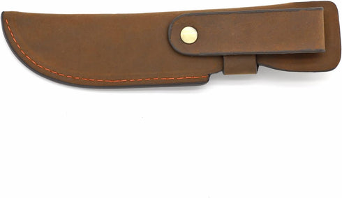 TOURBON Brown Leather Fixed Blade Knife Sheath with Snap Closure...