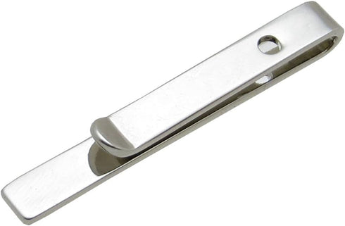 Mens Skinny Tie Clip Bar Metallic Finish - Firm Hold Sleek Design and Perfect For Slim Ties...