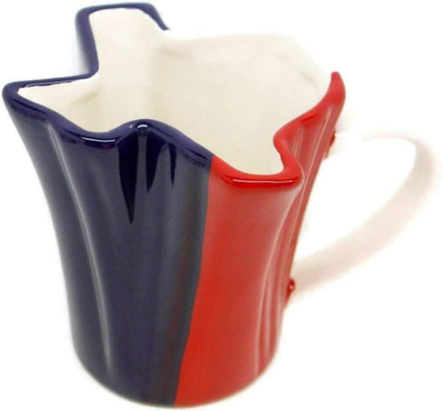Red, White & Blue Texas Shaped Coffee Mug 12 Ounce...