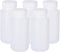 PATIKIL 5 Pcs 250ml Reagent Bottles, PE Wide Mouth Round Graduated Bottles with Screw Cap for Lab Water Reagent Liquids Solid Sample Storage Seal,...