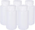 PATIKIL 5 Pcs 250ml Reagent Bottles, PE Wide Mouth Round Graduated Bottles with Screw Cap for Lab Water Reagent Liquids Solid Sample Storage Seal,...