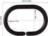 Black Shower Curtain Hooks, 24pcs Plastic Shower Curtain Rings, C Rings Hook Hanger for Bathroom Shower Window Rod...