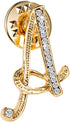 Initial Letter Brooch Pin Small Lapel Pin Tie Tack Name Personalized Gifts for Girls Women Men Boy Gold A...