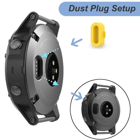 Charger for Garmin Fenix 7 7X 7S, Fenix 6 6X 6S Pro, Fenix 5 5X 5S, Replacement USB Charging Cable with Yellow Charger Port Dust Plug Protector fo...