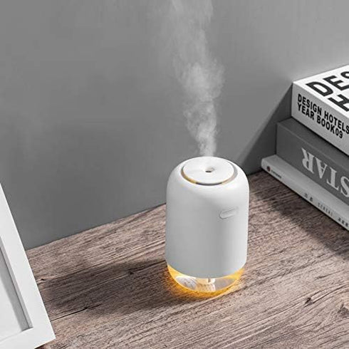 Mini Humidifier for Bedroom, Office, Car; Portable Small Cool Mist Humidifier; Super Quite USB desktop with Night Light for Bedroom....