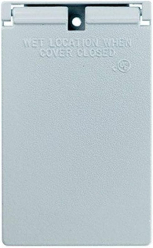 Legrand Pass & Seymour CA26WV Cast Weatherproof Outdoor Cover, 1 Gang, Decorator or GFCI Opening with Vertical Self-Closing Lid, White (1 Count)...
