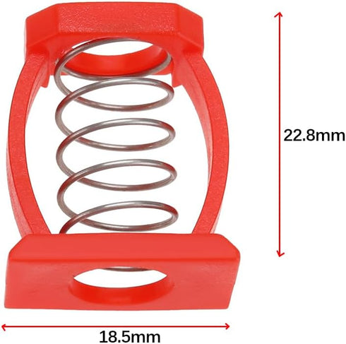 2PCS C Buckle Springs Bicycle Hinge Clip Bicycle Limit Hinge Clamp Compatible with Brompton Folding Bike Red C Shaped Clip Bike Accessories, 18.5x...