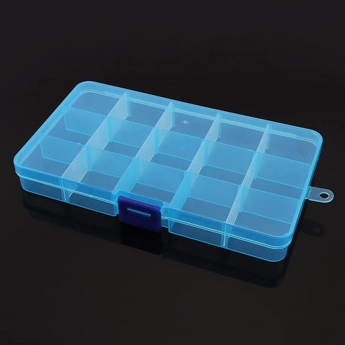 OriGlam 1pcs 17x10CM Plastic Organizer Storage Box with Adjustable Dividers, Jewelry Storage Container Box for Office Supplies Beads Crafts Fishin...