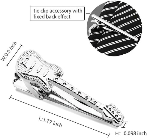 4Pcs Tie Clips For Men Unique set,Tie Bar Silver And Gold,Tie Clip 1.5inch-2.2inch,Fater's Day Gift...