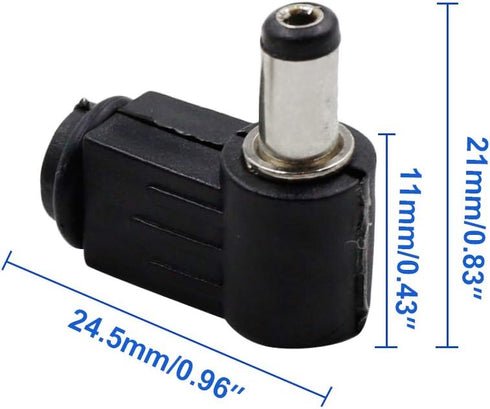 Luomorgo Right Angle 5.5 x 2.1mm/0.22 x 0.08 inch DC Socket Jack Charger Power Plug Solder 20pcs...