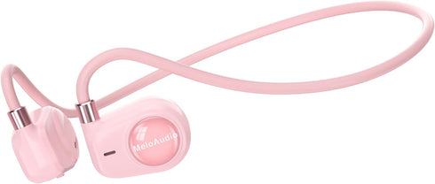 MeloAudio Kids Headphones, Open Ear Headphones, Kids Wireless Headphones with Microphone, Pink Headphones for Girls, Ultra-Light, Perfect for iPad...