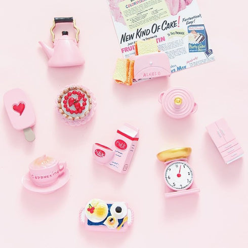 4 Pink Fridge Magnets, Cute 3D Pink Kitchen Appliances with Strong Magnets for Kitchen Home Class Office, Funny Decorative Refrigerator Magnets...
