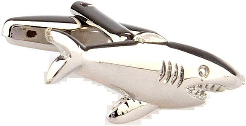 Shark Great White Cufflinks with a Presentation Gift Box & Polishing Cloth...