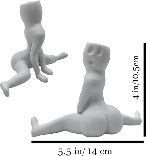 Funny Halloween Big Booty Ghost Planter Display Gag Hilarious Air Plant Display-Big Booty Ghost Holder Funny Gift Butt Planter Resin Air Fern Stan...