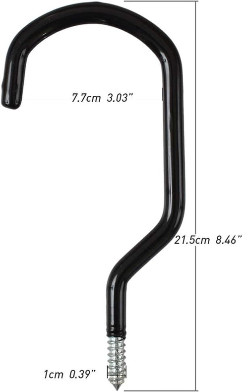 8 Inches Extra Large Mountain Bike Storage Hook Set, Heavy Duty Garage hook Set Pack of 2...