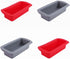 4pcs Silicone Molds DIY Loaf Bakeware Temperature Resistant Mould KitchenTools Bread Pastry Tools(red&grey)...