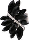 Rosemarie Collections Women's Dazzling Crystal Marquis Leaf Cluster Statement Stretch Cocktail Ring...