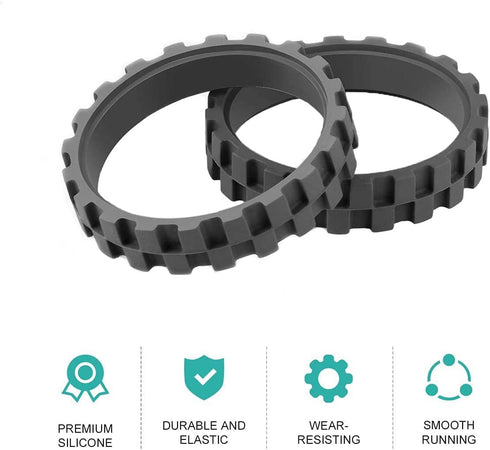 Tires for iRobot roomba Wheels Series 500, 600, 700, 800, 900 e5 e6 i7 Anti-slip, Great Adhesion and Easy Assembly. Replacement for all Roomba mod...