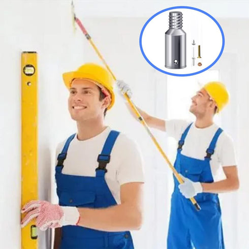 Threaded Tip Replacement Ultra Threaded Tip Repair Kit Aluminum Extension Pole End Adapter Metal Handle Tips for 1 Inch Wood Metal Pole Stick Mop ...