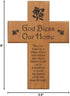 Mahogany God Bless Our Home "May Our Home Be a Place..." 8" Wall Cross...