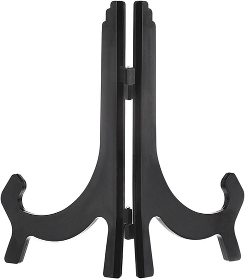 uxcell 10" Easel Plate Holder, Plastic Folding Display Stand Black for Decorative Picture Frame...